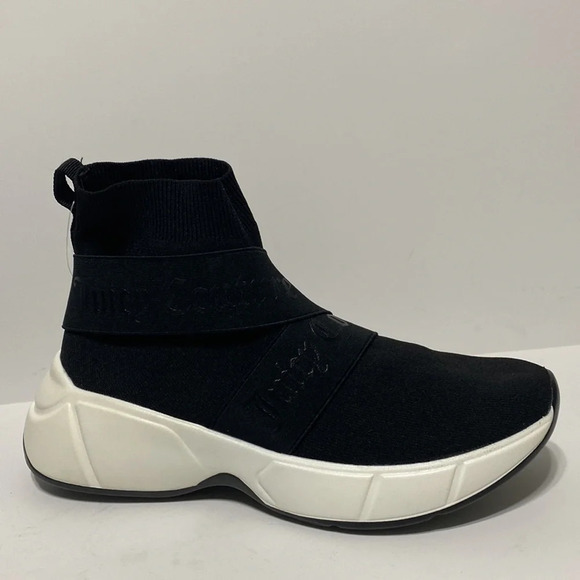 Juicy Couture Y2K Inspired Streetwear Black Platform NEW High Top Sneakers- 9.5 - Picture 10 of 11